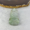 Type A Light Green Lavender Jadeite Small Guan Yin Display with Wooden Stand 188.85g 120.8 by 66.2 by 58.2mm - Huangs Jadeite and Jewelry Pte Ltd