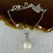 Natural Pearl in S925 Sliver Multi Purpose Pendant Clasp in S925 Silver Necklace 3.90g 12.3mm - Huangs Jadeite and Jewelry Pte Ltd