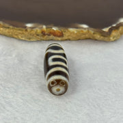 Natural Powerful Tibetan Old Oily Agate Sky Door Serenity 1 Eye Dzi Bead Heavenly Master (Tian Zhu) 一眼天诛 10.09g 37.6 by 13.2mm - Huangs Jadeite and Jewelry Pte Ltd