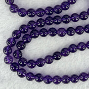 Good Grade Natural Amethyst Necklace 46.18g 53cm 7.8mm 75 Beads - Huangs Jadeite and Jewelry Pte Ltd