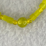 Natural Yellow Serpentine Mini Cube Beads Bracelet 6.36g 4.4mm 29 Beads - Huangs Jadeite and Jewelry Pte Ltd