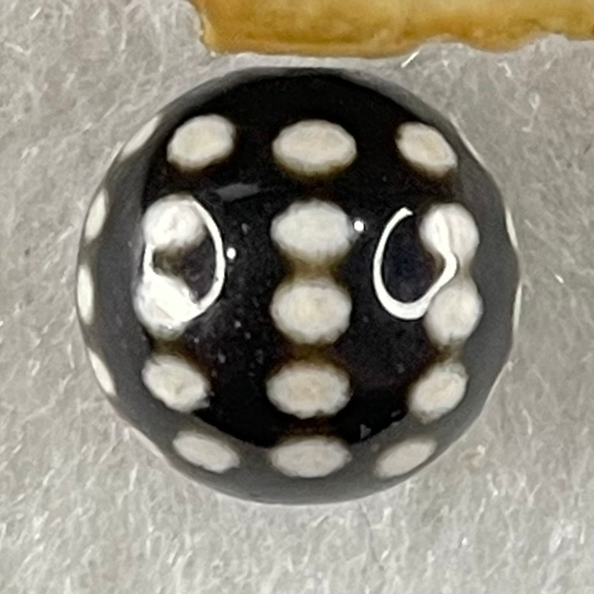 Natural Powerful Tibetan Old Oily Agate 50 Eyes Dzi Bead Heavenly Master (Tian Zhu) 五十眼天诛 1.47g 10.2 by 10.4mm - Huangs Jadeite and Jewelry Pte Ltd