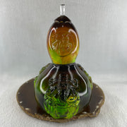Liuli Fu Lu Shou Hulu Calabash Display 1,263.9g 149.5 by 97.0mm - Huangs Jadeite and Jewelry Pte Ltd