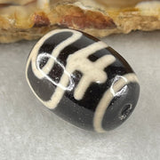 Natural Powerful Tibetan Old Oily Agate Double Nectar Vessel Dzi Bead Heavenly Master (Tian Zhu) 花蜜容器眼天珠 4.59g 17.2 by 13.2mm - Huangs Jadeite and Jewelry Pte Ltd