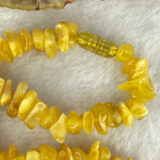 Natural Beeswax Raw Stone Irregular Beads Necklace 天然蜜蜂蜡原石项链 26.66g 46cm 13.7 by 8.5 by 4.5mm, 7.4 by 7.2 by 4.4mm 127pcs - Huangs Jadeite and Jewelry Pte Ltd