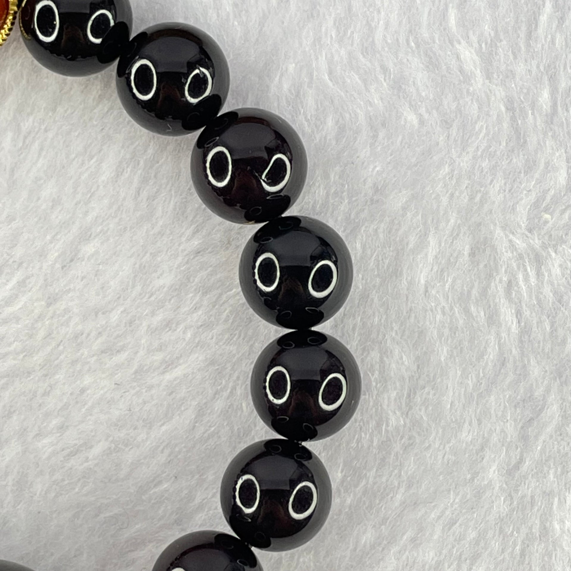 Natural Blood Red Amber Beads Bracelet 天然血珀手链 14.56g 16cm 10.6mm 16 Beads, 18.3mm 1 Bead - Huangs Jadeite and Jewelry Pte Ltd