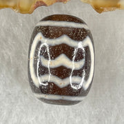 Natural Powerful Tibetan Old Oily Agate Double Garuda Dzi Bead Heavenly Master (Tian Zhu) 虎呀天诛 4.62g 17.6 by 13.1mm - Huangs Jadeite and Jewelry Pte Ltd