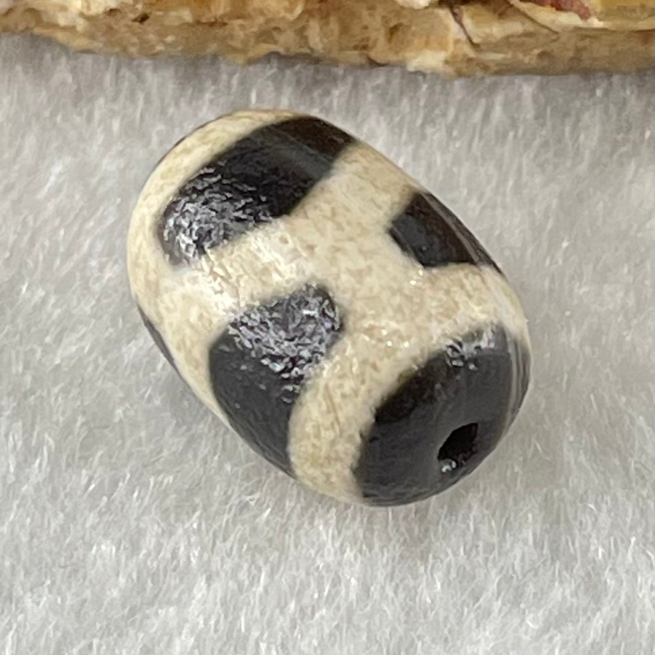 Natural Powerful Tibetan Old Oily Agate Tortoise Shell Bead Heavenly Master (Tian Zhu) 龟壳天珠 2.19g 13.9 by 10.1mm - Huangs Jadeite and Jewelry Pte Ltd