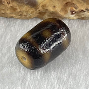 Natural Powerful Tibetan Old Oily Agate 3 Eyes Dzi Bead Heavenly Master (Tian Zhu) 三眼天诛 1.66g 12.9 by 8.8mm - Huangs Jadeite and Jewelry Pte Ltd