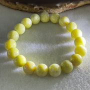 Natural Green Serpentine Jade Beads Bracelet 天然黄山玉手链 40.99g 17cm 12.0mm 18 Beads - Huangs Jadeite and Jewelry Pte Ltd