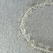 Natural Clear Quartz Beads with Inscription Bracelet 17.96g 16.5cm 8.4mm 23 Beads - Huangs Jadeite and Jewelry Pte Ltd