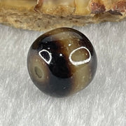 Natural Powerful Tibetan Old Oily Agate 1 Line Dzi Bead Heavenly Master (Tian Zhu) 1.81g 10.0 by 10.9mm - Huangs Jadeite and Jewelry Pte Ltd