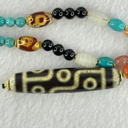 Muti Treasure with Powerful Tibetan Old Oily Agate Mix Dzi Beads Necklace (3 Eye and 9 Eye) 49.72g 60cm 56.2 by 12.8 Bead 12.3 by 8.3mm 2 Beads 8.3mm 2 Beads - Huangs Jadeite and Jewelry Pte Ltd