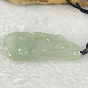 Type A Semi Icy Green Jadeite Guan Yin Pendent 11.98g 48.0 by 21.3 by 5.4mm - Huangs Jadeite and Jewelry Pte Ltd