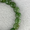 Natural Green Nephrite Bracelet 31.96g 9.9 mm 19 Beads - Huangs Jadeite and Jewelry Pte Ltd
