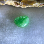 Type A Old Mine Full Green Jadeite Ruyi Charm Stone For Setting 0.44g 11.1 by 8.6 by 2.3mm - Huangs Jadeite and Jewelry Pte Ltd