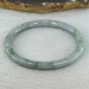 Type A Deep Lavender with Green Piao Hua Jadeite Bangle 22.69g Internal Diameter 59.4mm 6.5 by 7.2mm (Internal Line) - Huangs Jadeite and Jewelry Pte Ltd