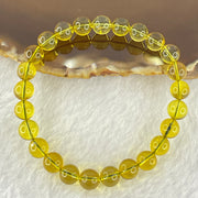 Natural Purple Honey Amber Beads Bracelet 天然紫蜜琥珀手链 4.95g 15cm 7.2mm 25 Beads - Huangs Jadeite and Jewelry Pte Ltd