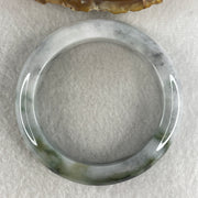 Natural Type Lavender with Wuji Grey and Dark Green Piao Hua Jadeite Bangle 70.71g Inner Diameter 55.4mm 14.0 by 9.5mm (Slight External Rough) - Huangs Jadeite and Jewelry Pte Ltd