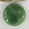Golden Award Grand Master Type A Semi Icy Intense Green Jadeite Guan Yin on Lotus with Flowers 花开富贵观音 Pendant 62.02g 53.0 by 11.2mm - Huangs Jadeite and Jewelry Pte Ltd