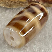 Natural Powerful Tibetan Old Oily Agate Patina Guiren Tairen Human Dzi Bead Totem Amulet Heavenly Master (Tian Zhu) 贵人天诛 4.80g 20.2 by 11.6mm - Huangs Jadeite and Jewelry Pte Ltd