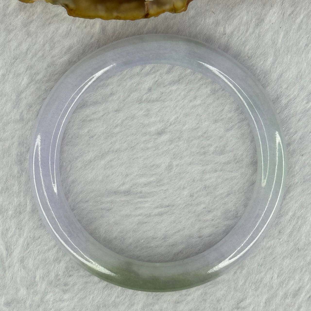 Type A Lavender with Green Patch Jadeite Bangle 15.28g Internal Diameter 42.7mm 5.7 by 6.3mm - Huangs Jadeite and Jewelry Pte Ltd