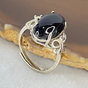 Good Grade Natural Amethyst in S925 Sliver Ring (Adjustable Size) 2.93g 14.6 by 8.1 by 5.0mm - Huangs Jadeite and Jewelry Pte Ltd