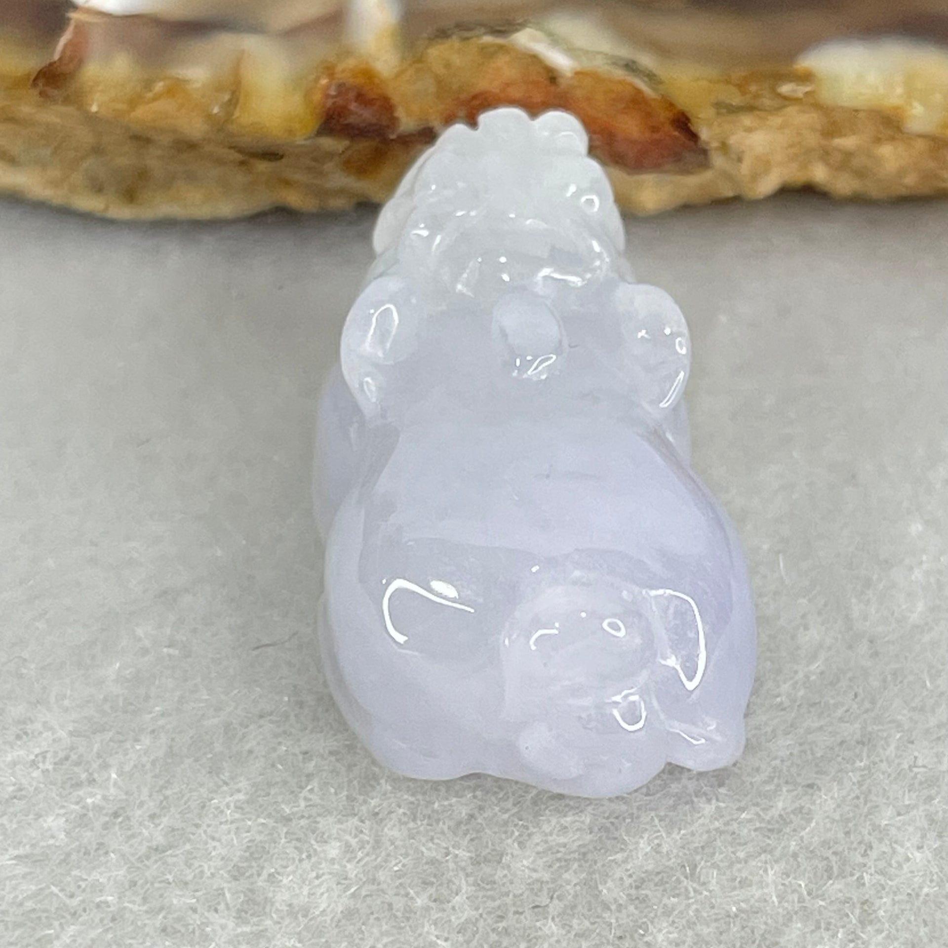 Type A Full Lavender Jadeite Pixiu Pendant Charm 5.95g 23.8 by 12.8 by 10.7mm - Huangs Jadeite and Jewelry Pte Ltd