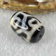 Natural Powerful Tibetan Old Oily Agate 6 Hearts Tortoise Shell Dzi Bead Heavenly Master (Tian Zhu) 六心龟壳天珠 4.95g 18.1 by 12.9mm - Huangs Jadeite and Jewelry Pte Ltd