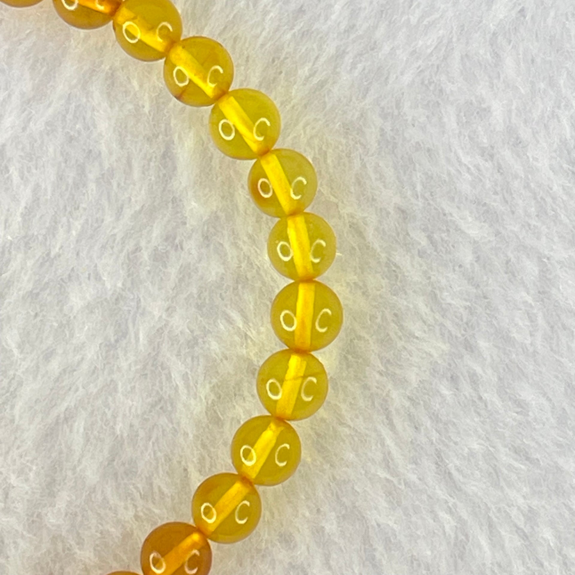 Natural Mixed Color Amber Beads Bracelet 1.88g 16cm 5.5mm 35 Beads - Huangs Jadeite and Jewelry Pte Ltd