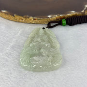 Type A Light Green Lavender Jadeite Guan Yin with 9 Dragons Pendent 51.21g 65.5 by 41.3 by 10.3mm - Huangs Jadeite and Jewelry Pte Ltd