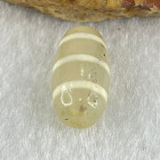 Natural Powerful Tibetan Old Oily Agate 3-Lines Dzi Bead Heavenly Master (Tian Zhu) 三行天诛 2.86g 19.5 by 10.0mm - Huangs Jadeite and Jewelry Pte Ltd