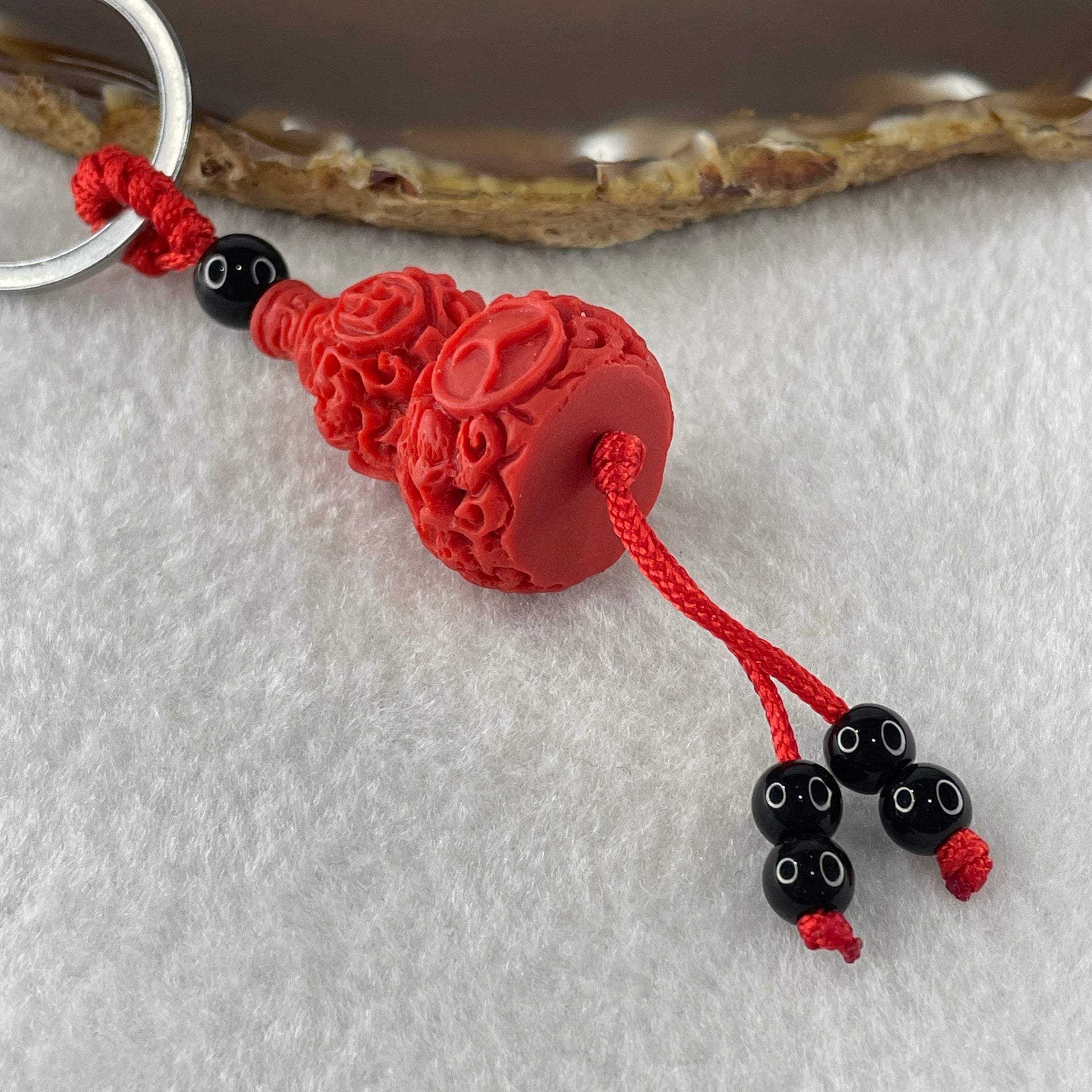 Red Clay Hulu Charm 14.748g 36.5 by 21.6mm - Huangs Jadeite and Jewelry Pte Ltd