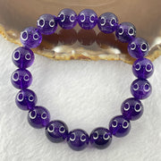 Good Grade Natural Amethyst Bracelet 39.64g 18cm 12.1mm 18 Beads - Huangs Jadeite and Jewelry Pte Ltd