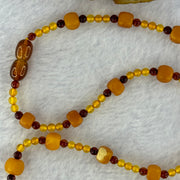 Natural Mixed Color (Golden, Red, Butterscotch) Amber Beads Necklaces 6.48g 46cm 6.4 by 6.3mm 20 Beads - Huangs Jadeite and Jewelry Pte Ltd
