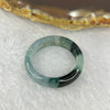 Type A Myanmar Burmese Semi Icy Blueish Green with Lavender and Dark Green Piao Hua Jadeite Ring 3.43g 6.0 by 3.4 mm US10.25 / HK23 (Close to Perfect) - Huangs Jadeite and Jewelry Pte Ltd