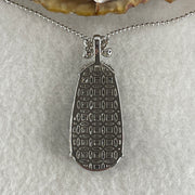 Natural Type A Blueish Green Jadeite Leaf Necklace in S925 Silver | (9.64g | 44cm S925 | 29.8 x 16.5 x 3.5mm | Career Success & Growth Anchor, Feng Shui Prosperity & Executive Charm Necklace) - Huangs Jadeite and Jewelry Pte Ltd