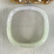 Pre-Love Type A Lavender Green Jadeite Square Shape Bangle 79.08g Inner Diameter 54.9mm 20.1 by 7.2mm (Close to Perfect) - Huangs Jadeite and Jewelry Pte Ltd