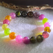 Good Grade Natural Tourmaline Crystal Bracelet 电气石 27.84g 15.5cm 9.8mm 19 Beads - Huangs Jadeite and Jewelry Pte Ltd