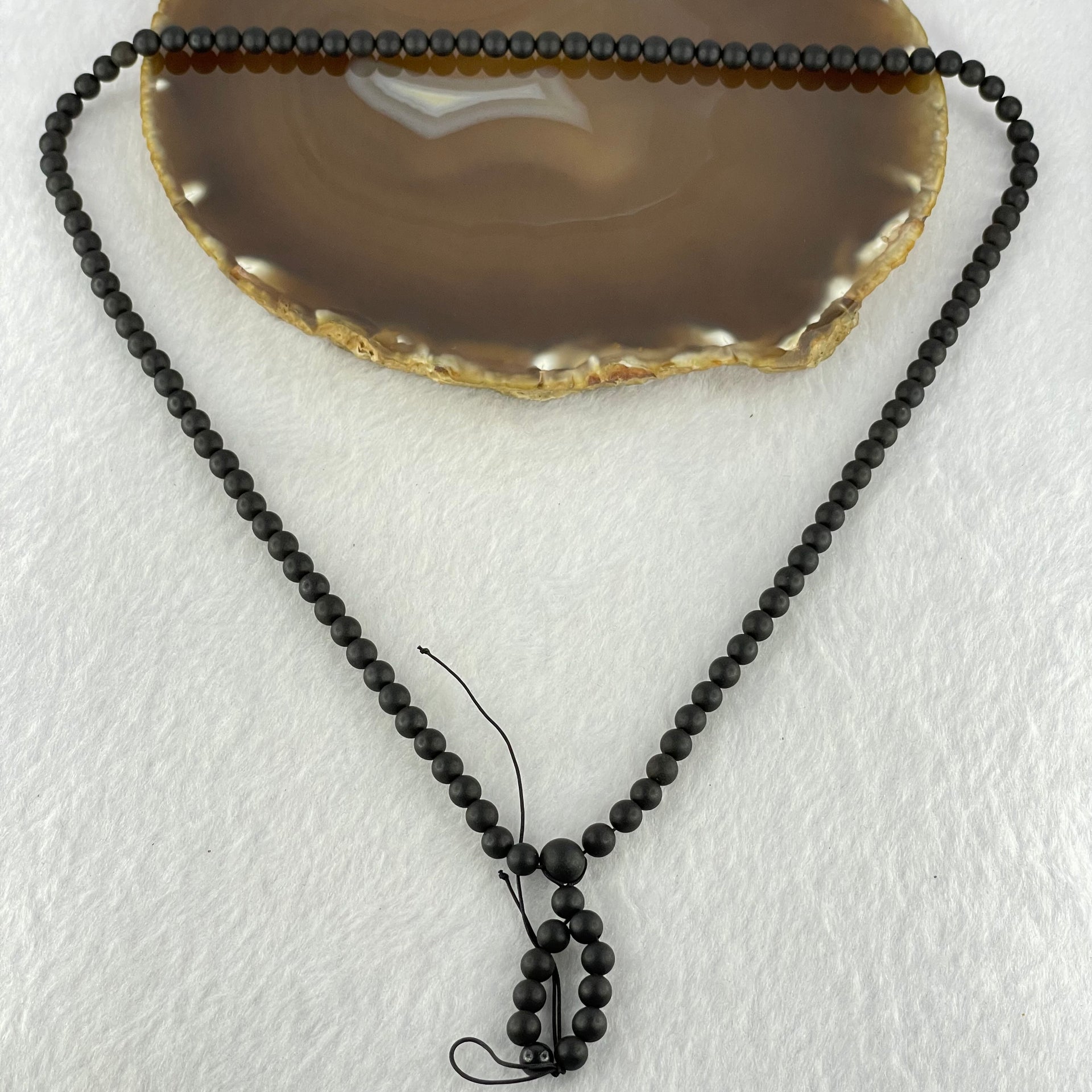 Natural Golden Flower Amber Beads Necklace 天然金珀项链 15.83g 56cm 6.9mm 107 Beads - Huangs Jadeite and Jewelry Pte Ltd