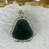 Type A  Dark Green Jadeite Milo Buddha Pendent 4.39g 18.4 by 17.1 by 6.0mm - Huangs Jadeite and Jewelry Pte Ltd