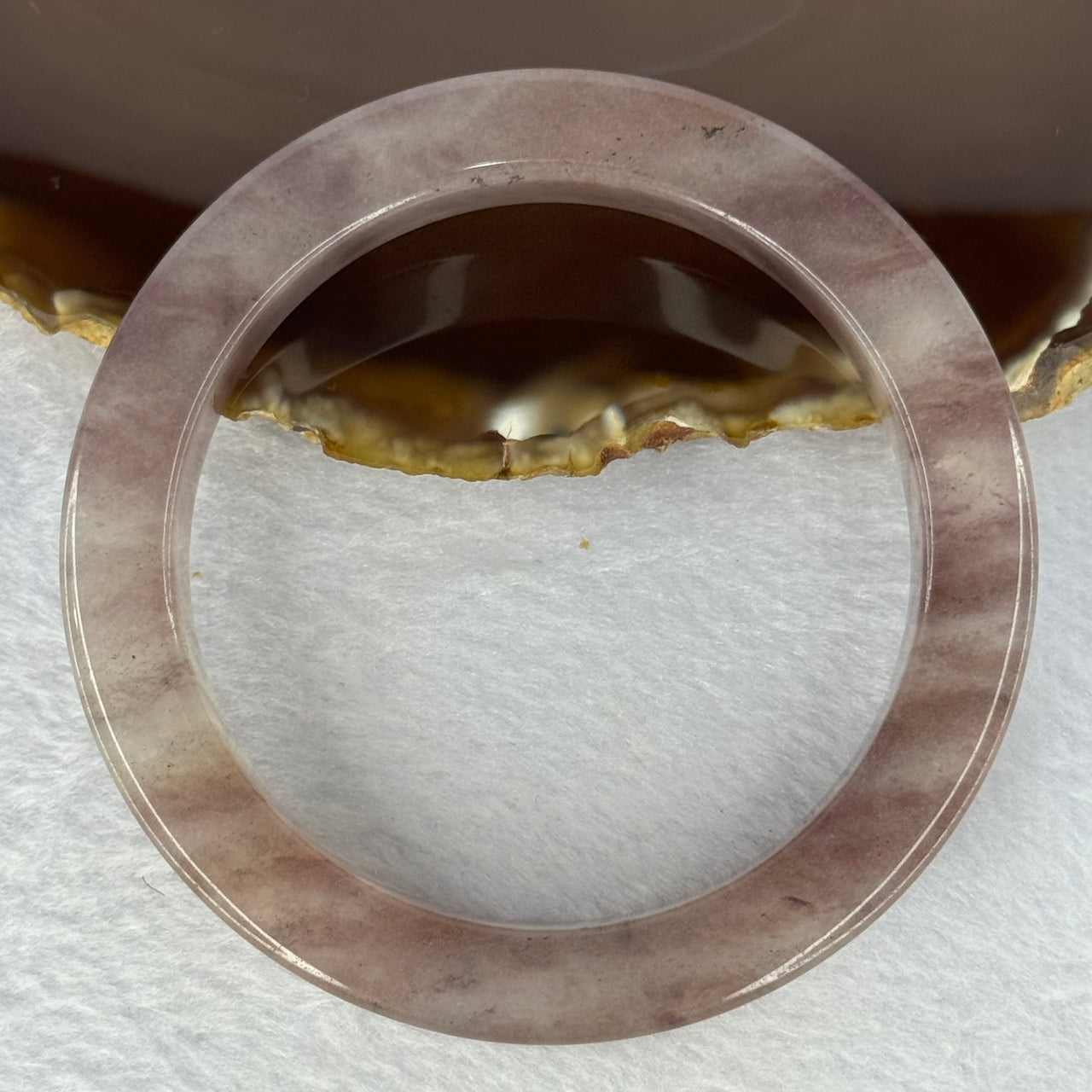 Transparent Purple Quartzite Jade Bangle 天山玉手镯 Internal Diameter 63.9mm 81.99g 13.6 by 11.0mm - Huangs Jadeite and Jewelry Pte Ltd