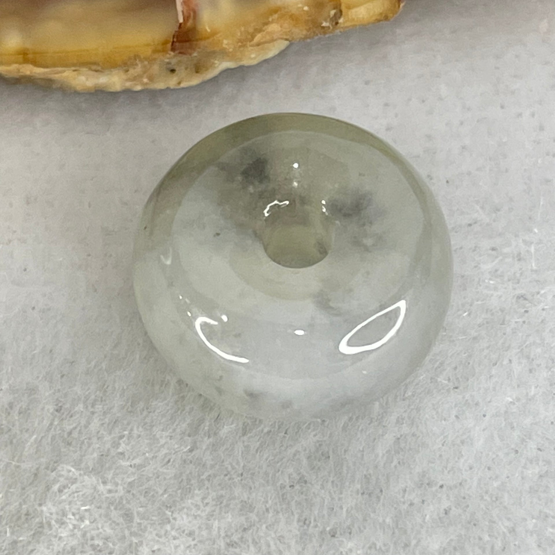 Type A Semi Icy Light Lavender With Wuji Grey Jadeite Ping An Kou Charm/Pendant 2.06g 12.7 by 6.1mm - Huangs Jadeite and Jewelry Pte Ltd