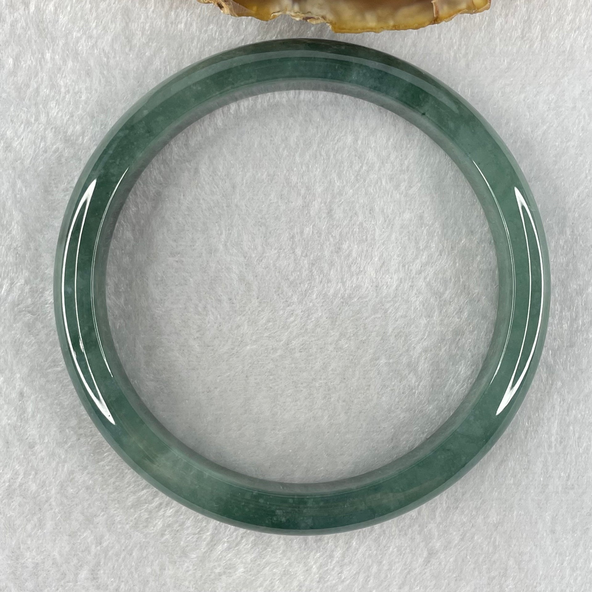 Type A Blueish Green Jadeite Bangle 43.69g Internal Diameter 61.8mm 10.4 by 7.1mm (Slight Internal Lines) - Huangs Jadeite and Jewelry Pte Ltd