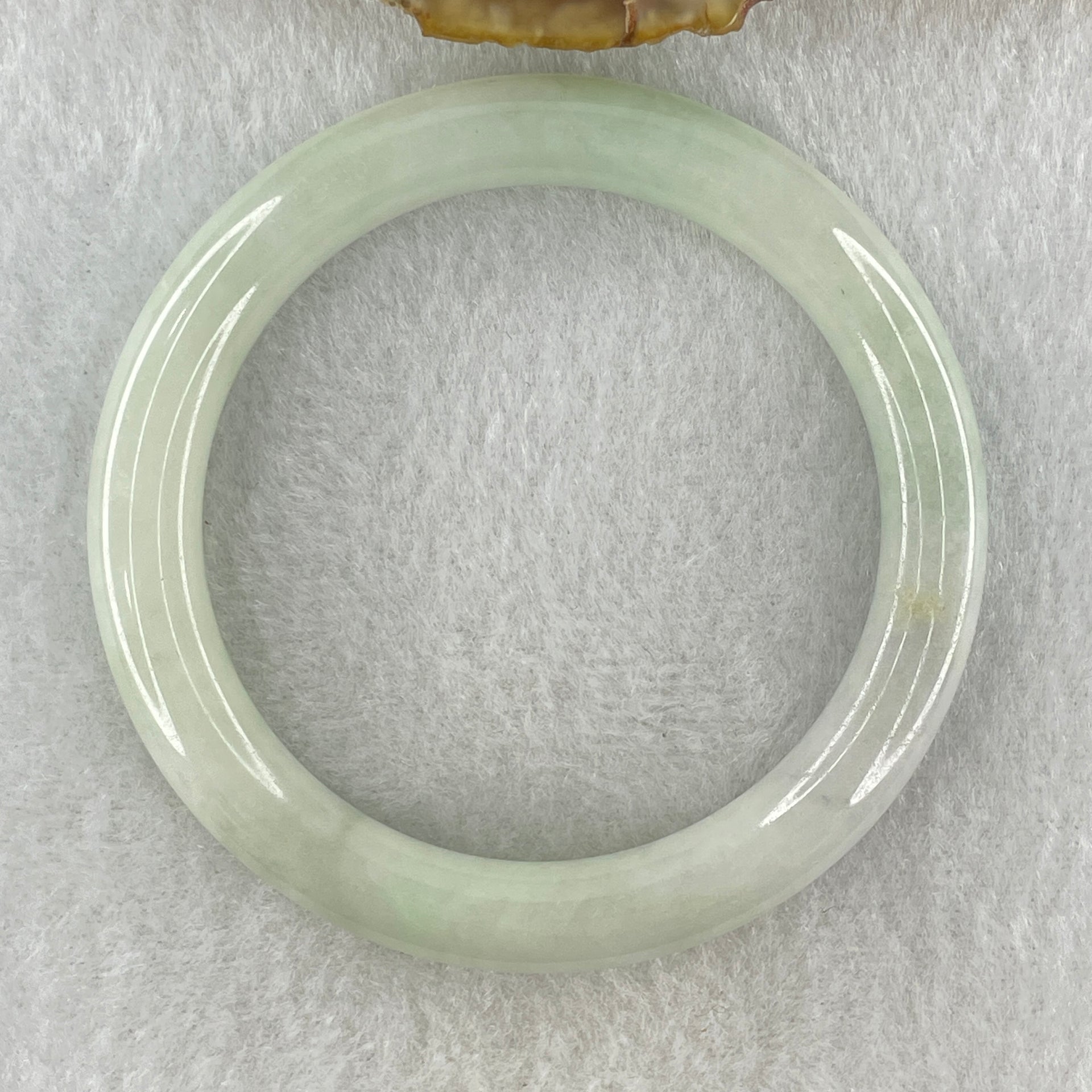 Natural Type A Faint Green Faint Lavender Jadeite Bangle 36.23g Inner Diameter 51.6mm 8.6 by 8.9mm (Very Very Slight Internal Lines) - Huangs Jadeite and Jewelry Pte Ltd