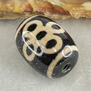 Natural Powerful Tibetan Old Oily Agate 5 Eyes Lightning Dzi Bead Heavenly Master (Tian Zhu) 五眼闪电天珠 4.76g 17.6 by 13.3mm - Huangs Jadeite and Jewelry Pte Ltd