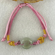 Type A Blueish Green Jadeite Ping An Kou String Bracelet 3.55g 15.4 by 7.4mm - Huangs Jadeite and Jewelry Pte Ltd