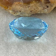 Natural Sky Blue Topaz Oval Shape 10.33ct 14.1 by 10.9 by 8.2mm - Huangs Jadeite and Jewelry Pte Ltd
