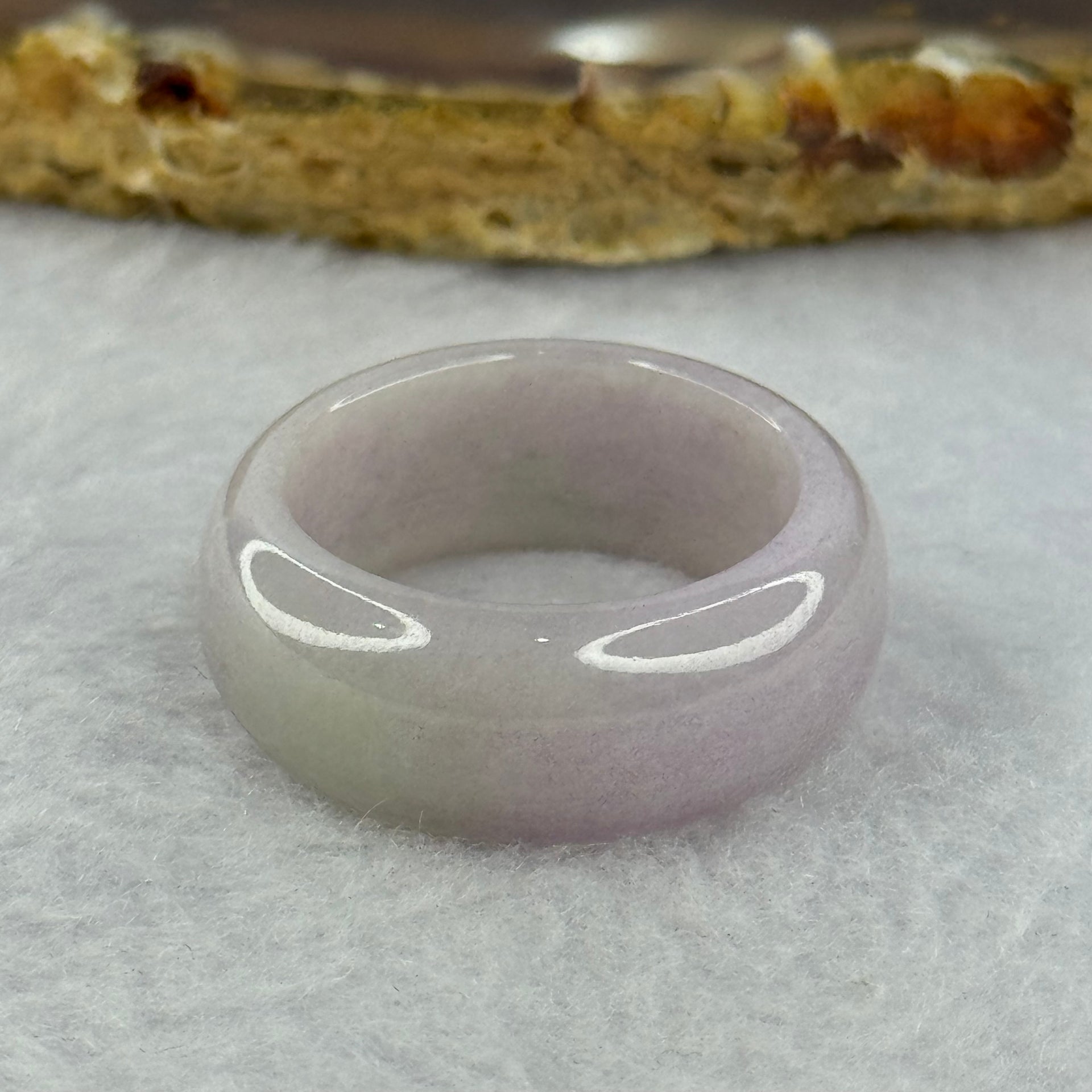 Type A Lavender Jadeite Ring 6.81g 10.1 by 3.7mm US9.5 HK21 - Huangs Jadeite and Jewelry Pte Ltd