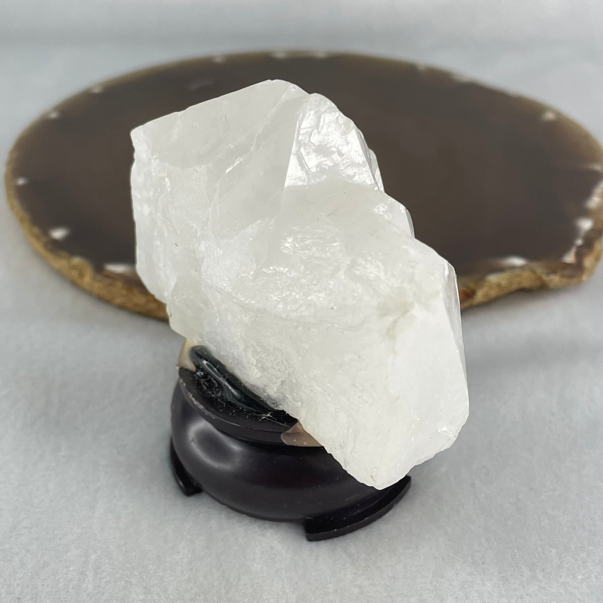 Natural Milky White Quartz Display 241.05g 84.2 by 48.5 by 77.0mm - Huangs Jadeite and Jewelry Pte Ltd